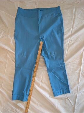 NY&C New York & Company Bright Blue Pull-On Cropped Pants - Size XXL